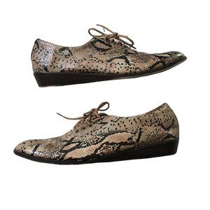 Deena & Ozzy Snake Print Oxfords
